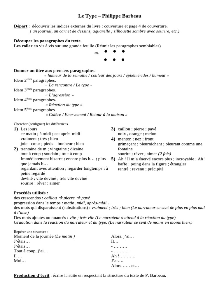 Analyse du texte 