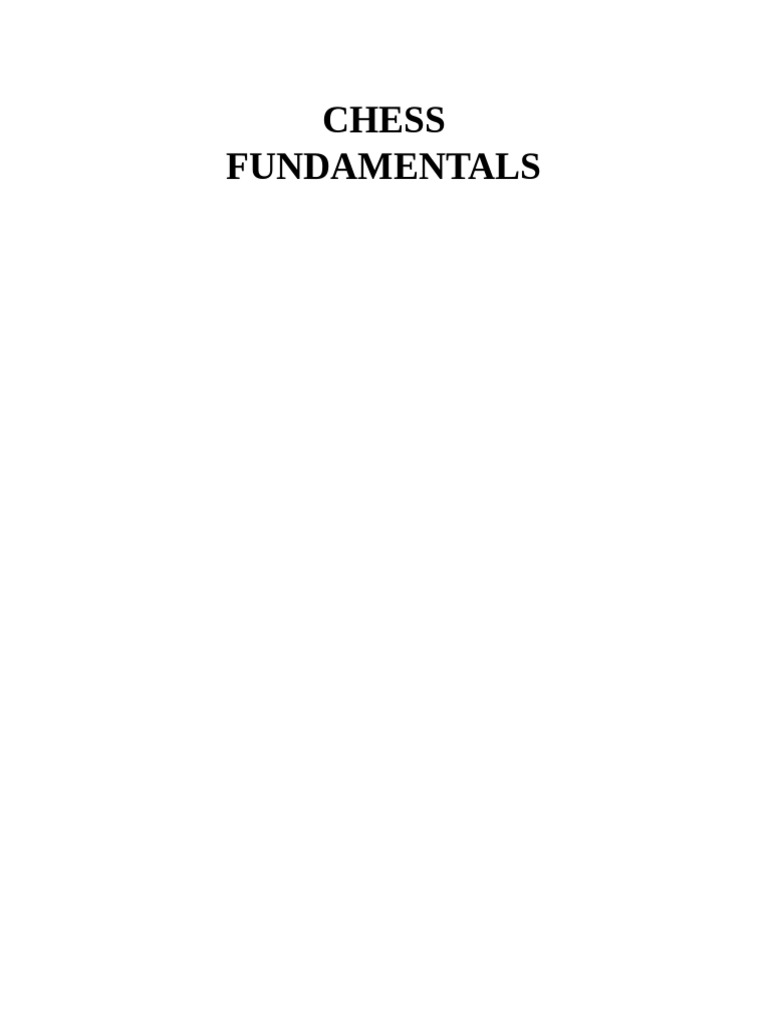 Chess Fundamentals: Strategies & Techniques | PDF | Traditional Board ...