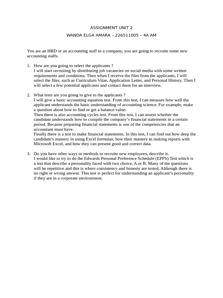 Assignment Unit 2 | PDF