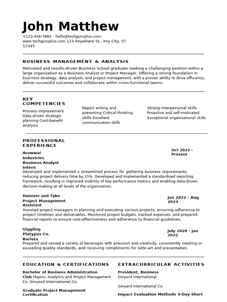 Business Management Editable Resume Template Download in Docx 16 | PDF ...