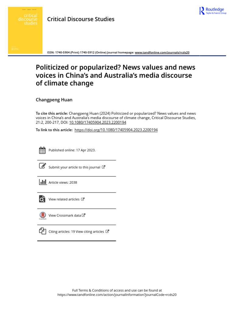 Politicized or Popularized News Values and News Voices in China S and ...