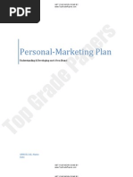 Download Personal Marketing Plan - Academic Assignment - Top Grade Papers by Top Grade Papers SN94106327 doc pdf