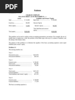 Problem 1-1 Charles Company Balance Sheet As of December 31, - Assets Liabilities and Owners' Equity