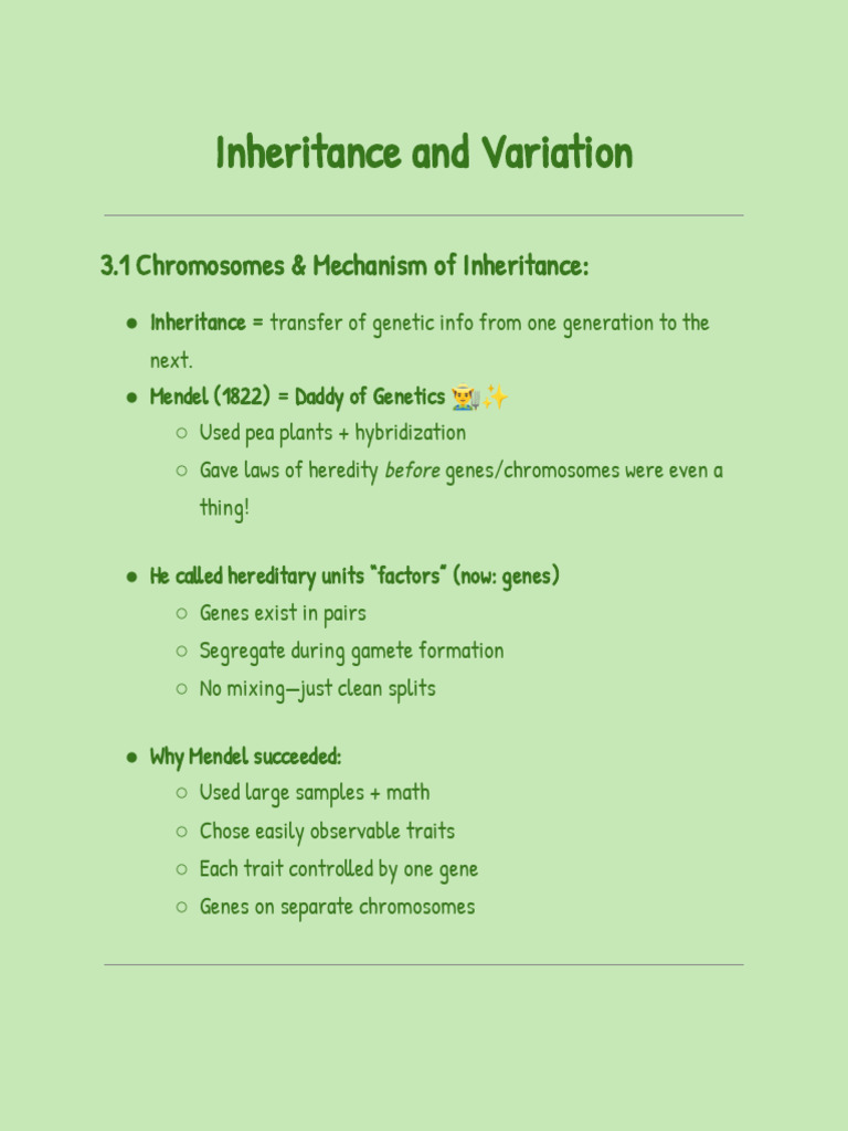 Genetics: Inheritance and Key Terms | PDF