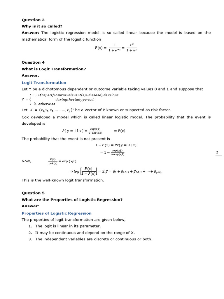 Understanding Logistic Regression Models | PDF | Logistic Regression ...