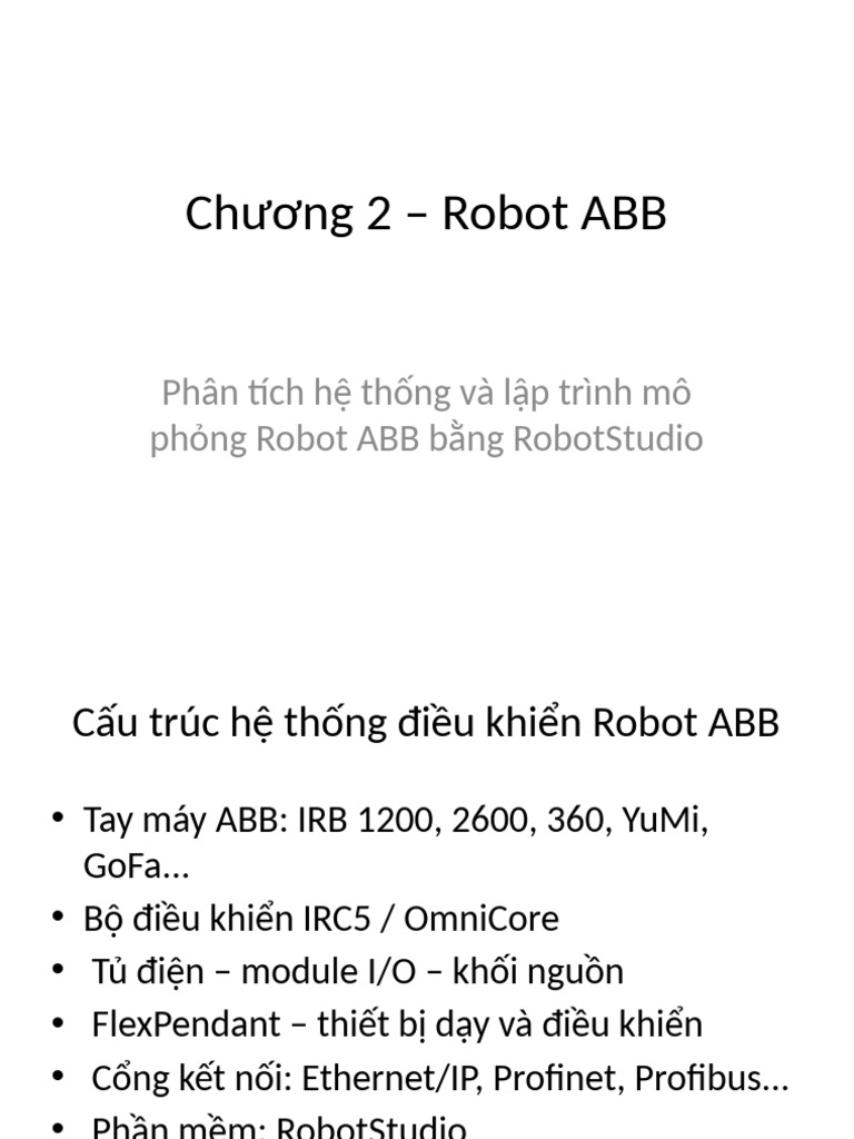Slide - Chuong2 - Robot - ABB (Autosaved) | PDF