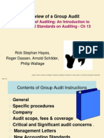 Overview of A Group Audit: Principles of Auditing: An Introduction To International Standards On Auditing - CH 13