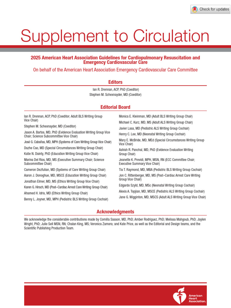 2025 AHA CPR and ECC Guidelines Summary | PDF | Cardiopulmonary ...