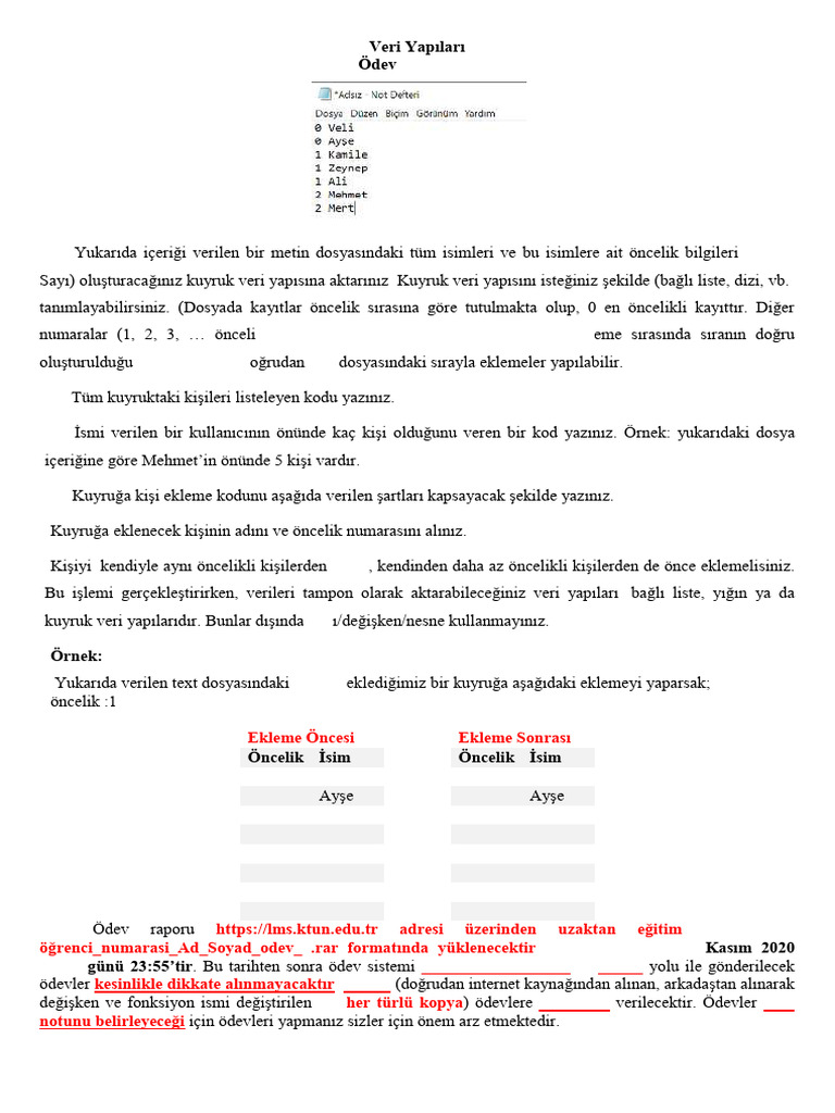 Veri Yapilari Odev 3 | PDF