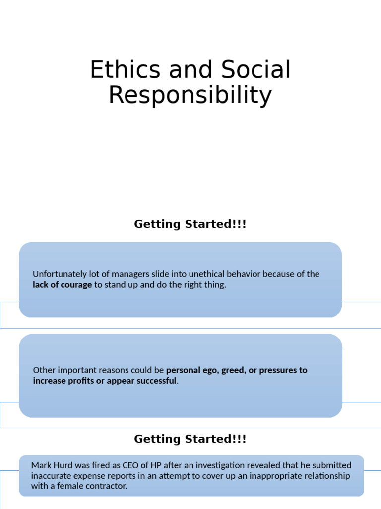 Ethics in Management and Corporate Responsibility | PDF | Justice ...