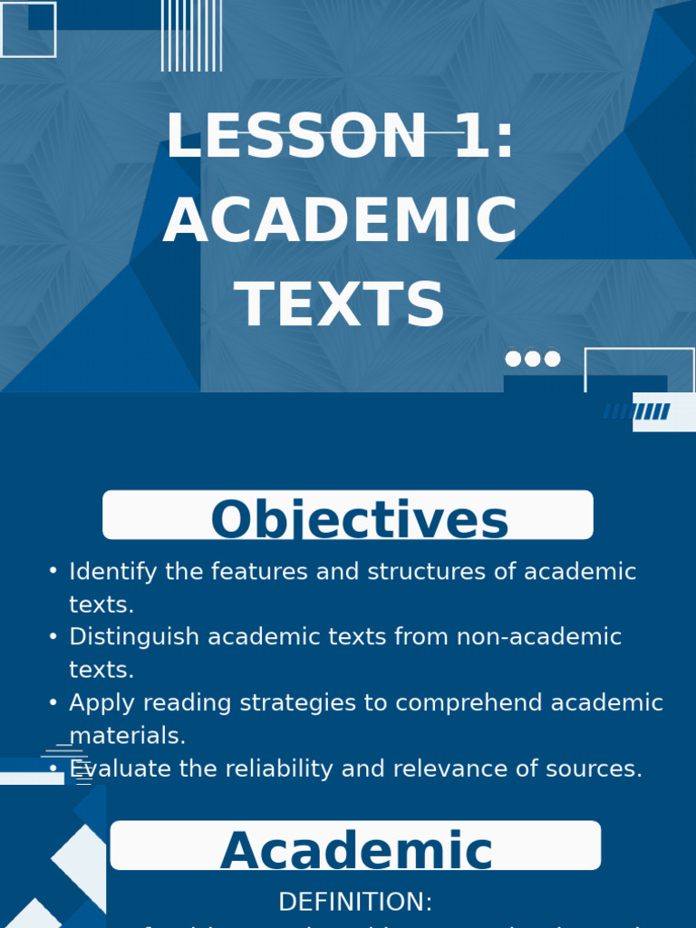 Understanding Academic Texts and Strategies | PDF | Essays | Thesis