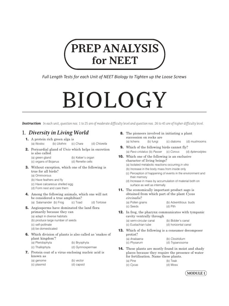 NEET Biology Practice Questions Guide | PDF | Endoplasmic Reticulum ...