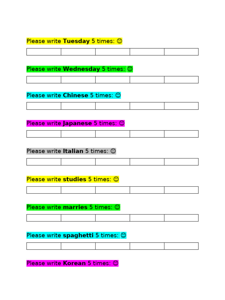 Writing - Dictation 1 | PDF