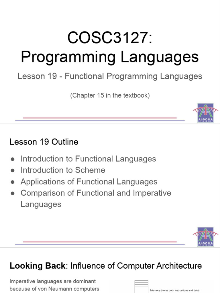 Functional Programming in Scheme Overview | PDF | Functional ...