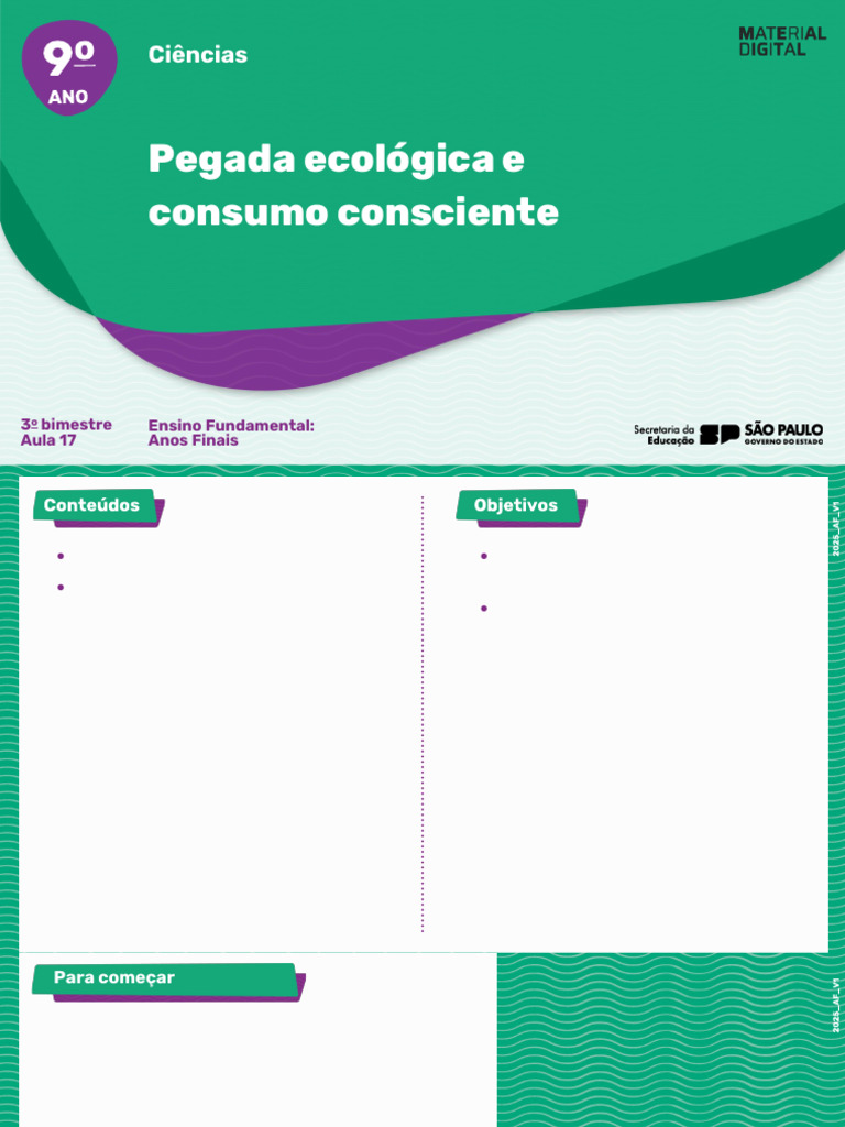 Pegada Ecológica e Consumo Consciente | PDF | Ecologia | Ambiente natural