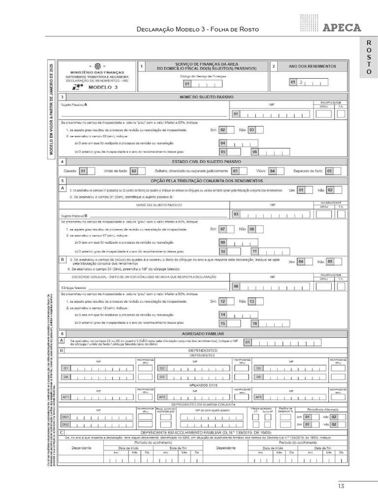 Declaração IRS Modelo 3: Guia Completo | PDF