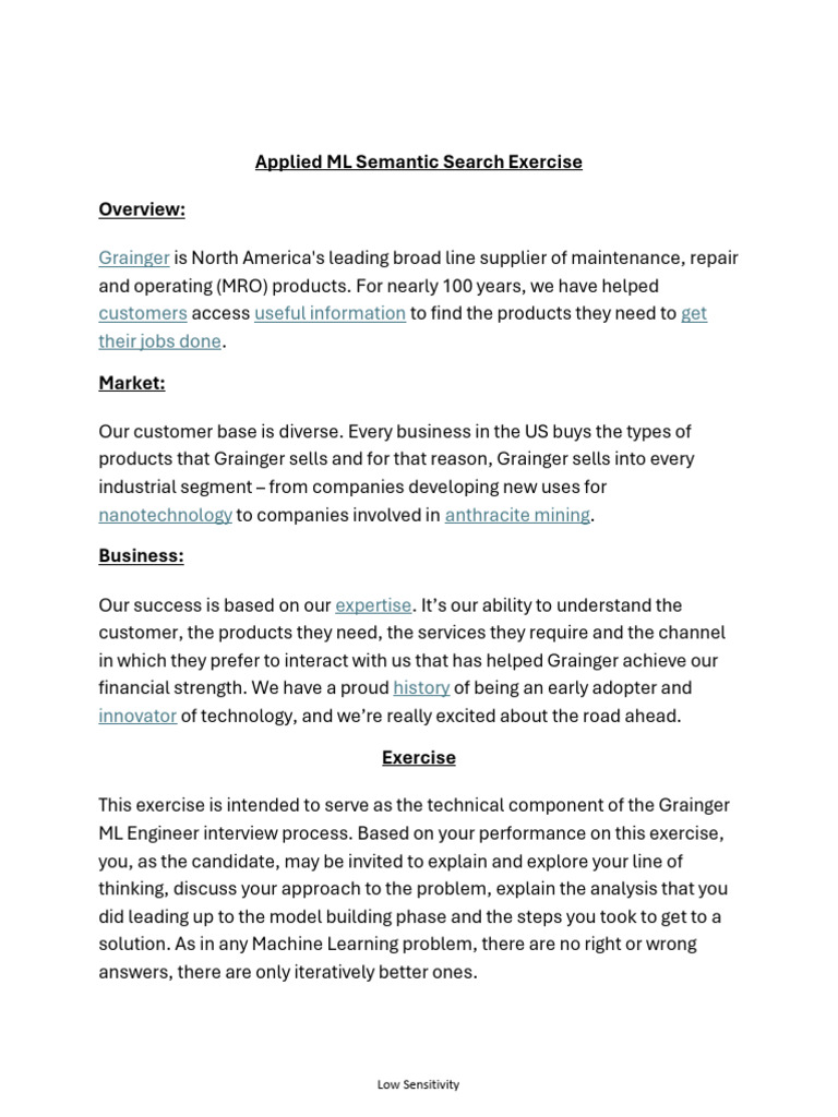 Grainger ML Semantic Search Exercise | PDF | Cognitive Science ...