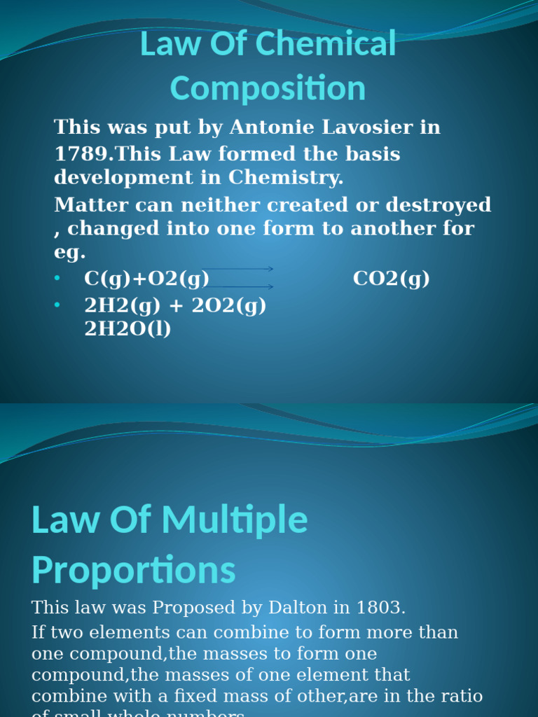 Key Laws and Concepts in Chemistry | PDF | Mole (Unit) | Physical Sciences
