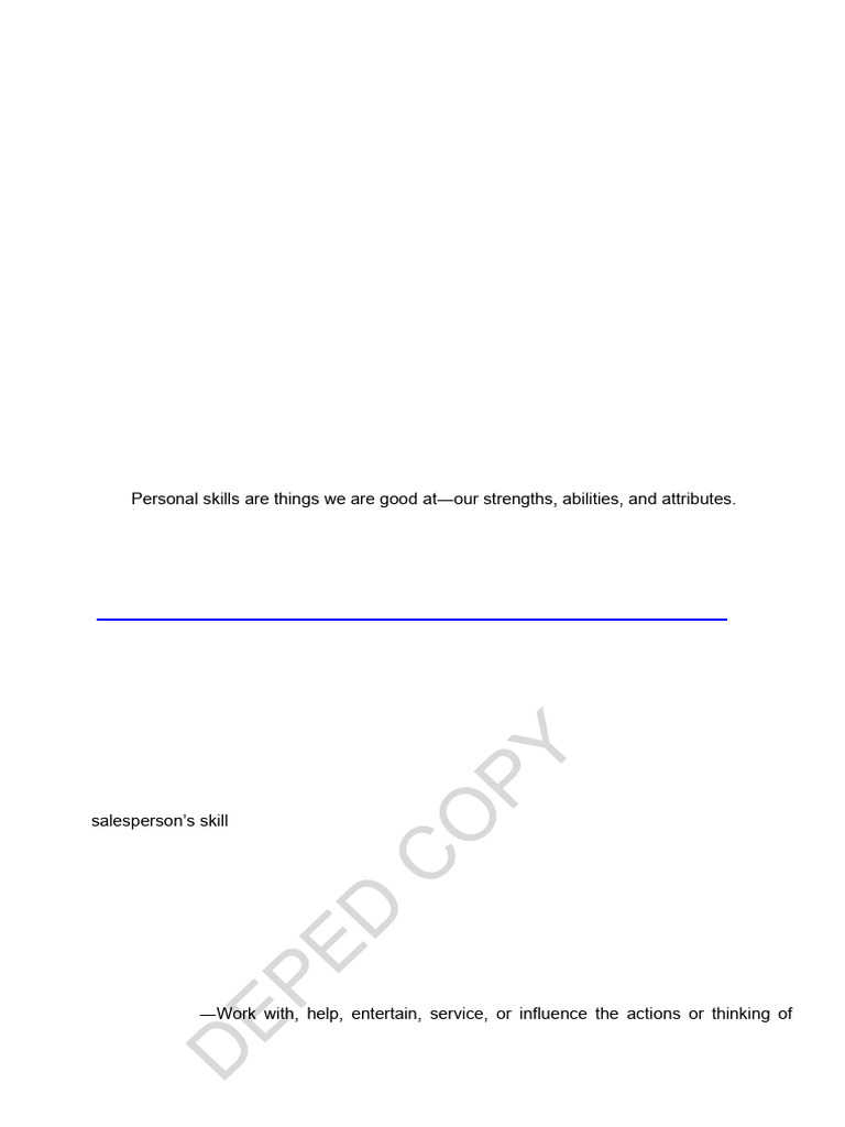 Career Skills Assessment Guide | PDF | Skill | Knowledge