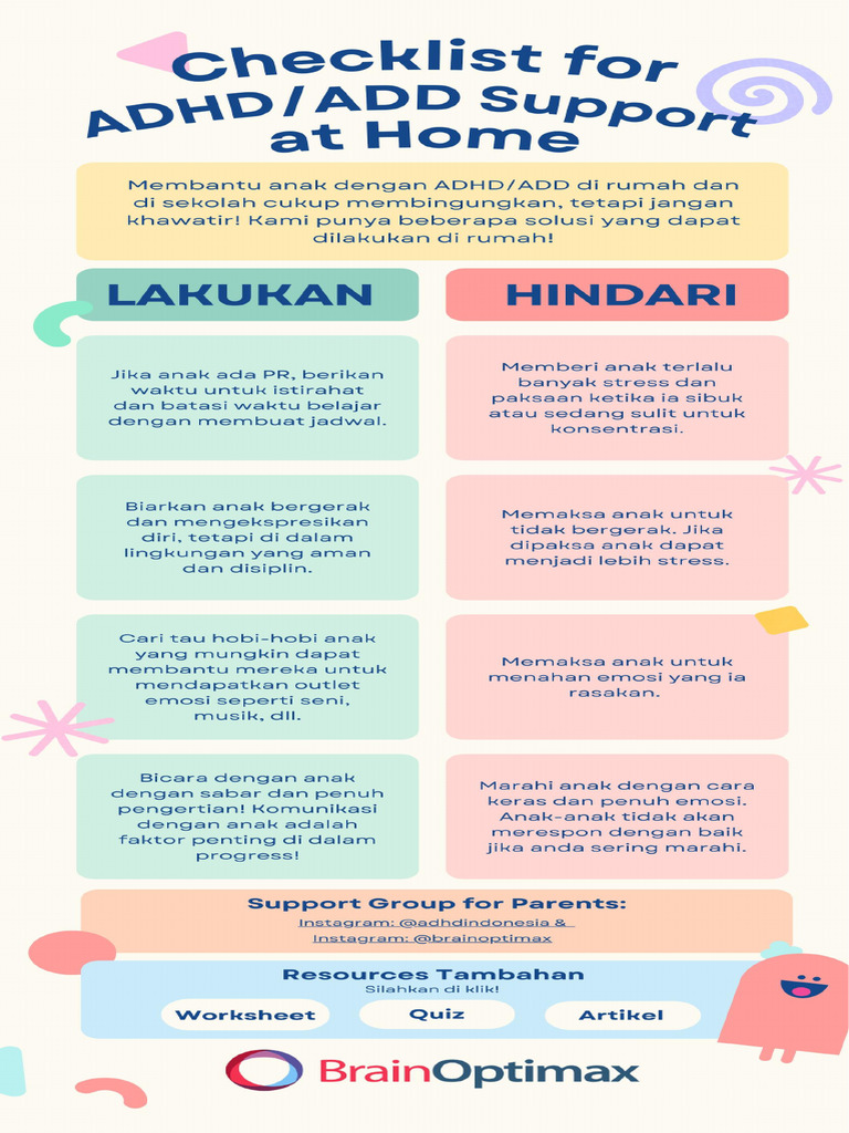 ADHD Home Checklist | PDF