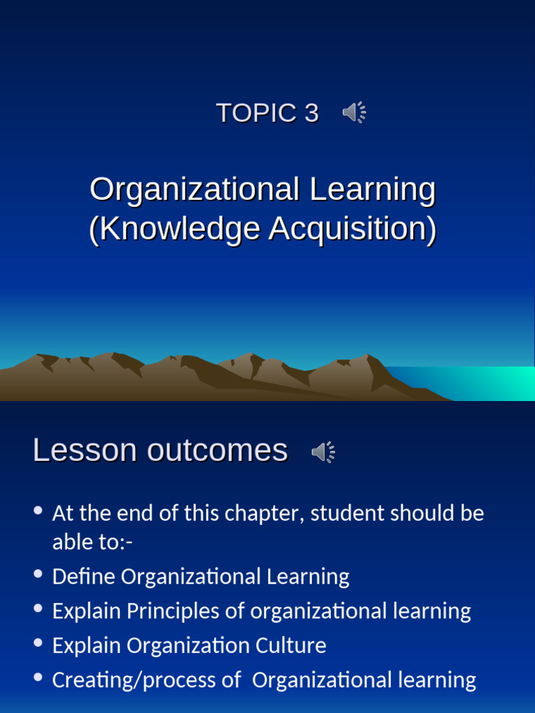 Principles of Organizational Learning | PDF | System | Mind