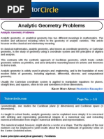 Analytic Geometry Problems