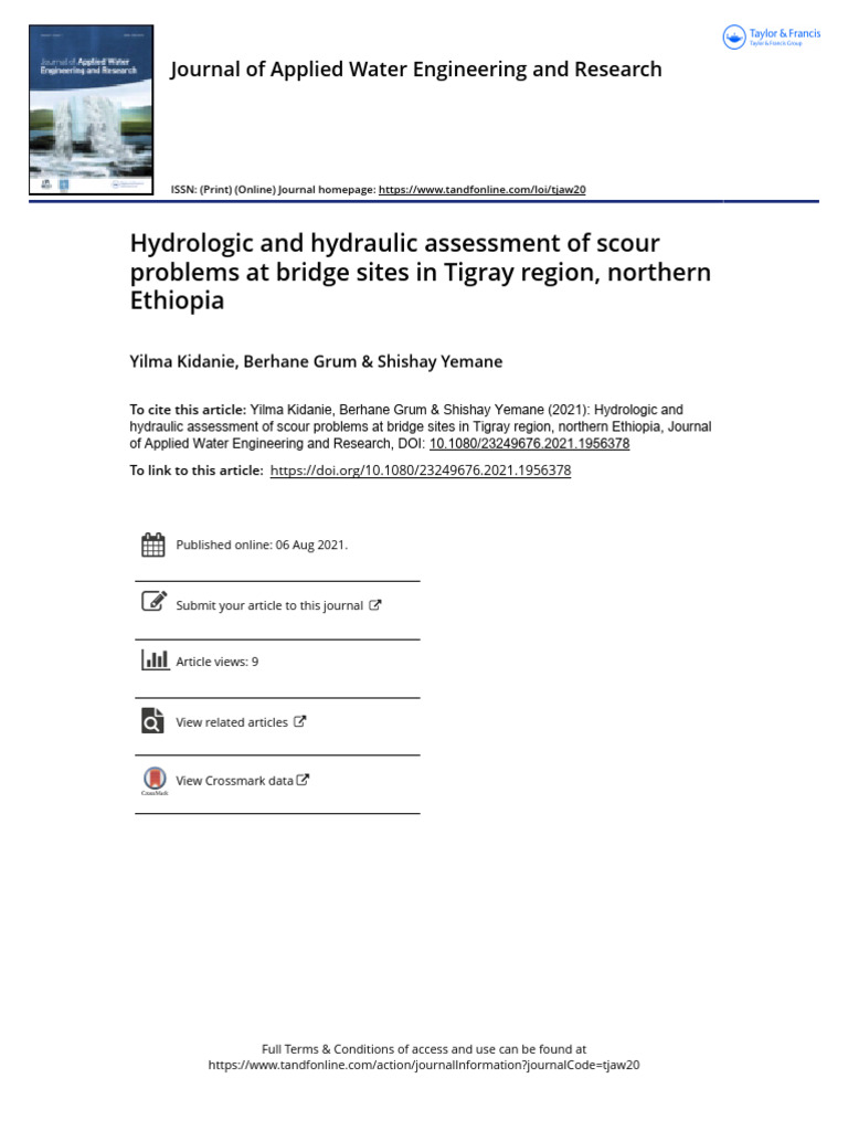 Scour Assessment at Tigray Bridges | PDF | Drainage Basin | Civil ...