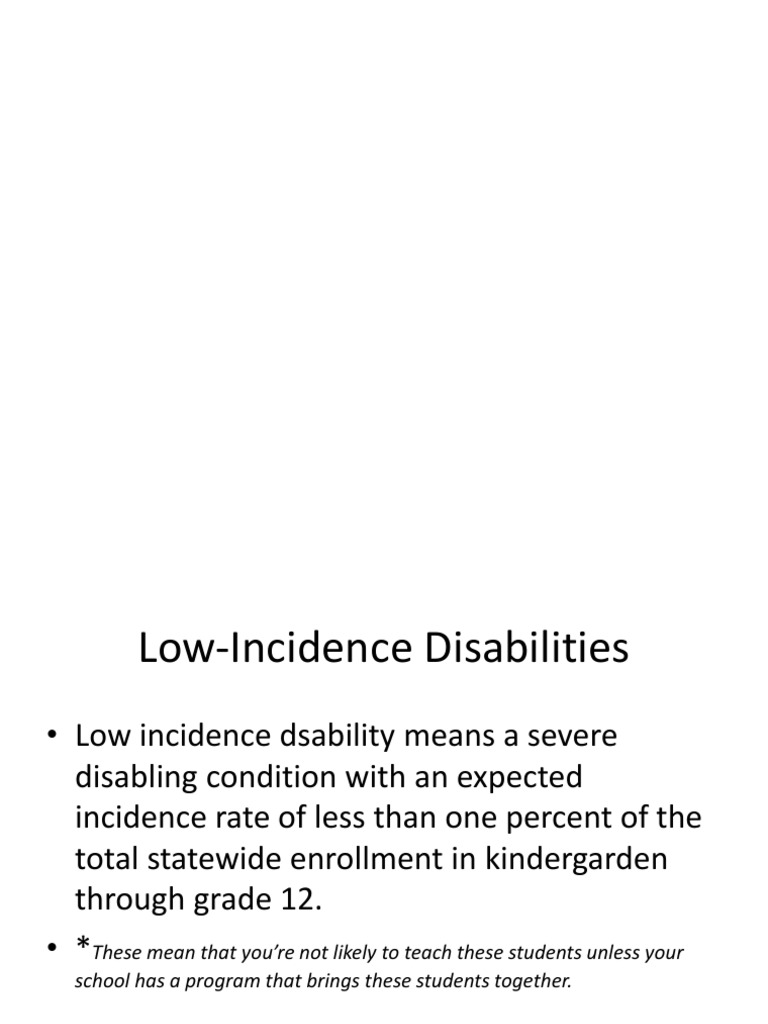 Low Incidence Disabilities Autism Autism Spectrum