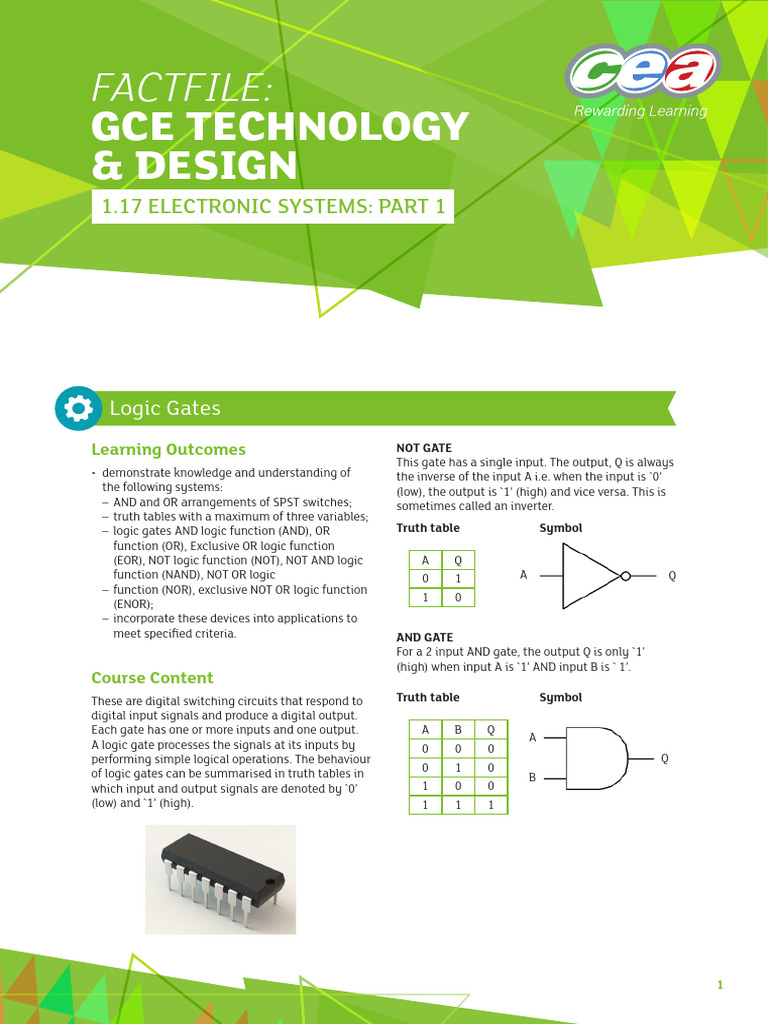 Understanding Logic Gates and Truth Tables | PDF | Logic Gate ...