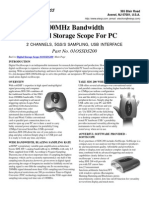 200Mhz Bandwidth Digital Storage Scope For PC: Part No. 01ossds200