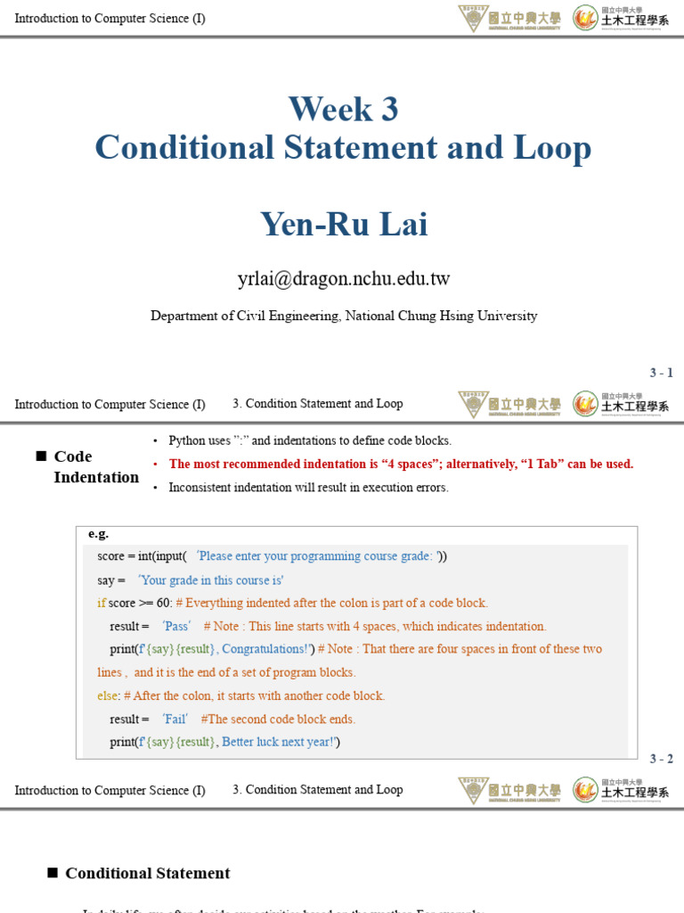 Python Conditionals and Loops Guide | PDF | Control Flow | Software ...