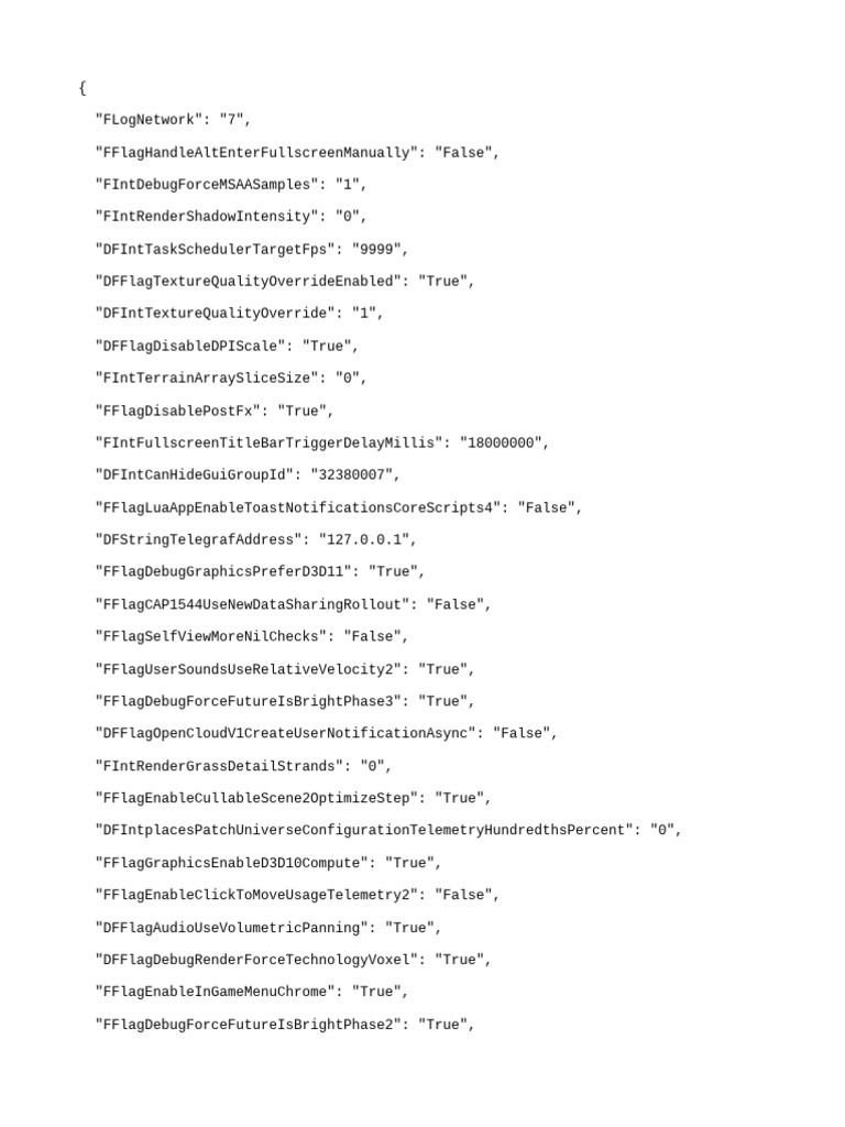 Roblox Configuration Flags Overview | PDF | Statistical Inference ...