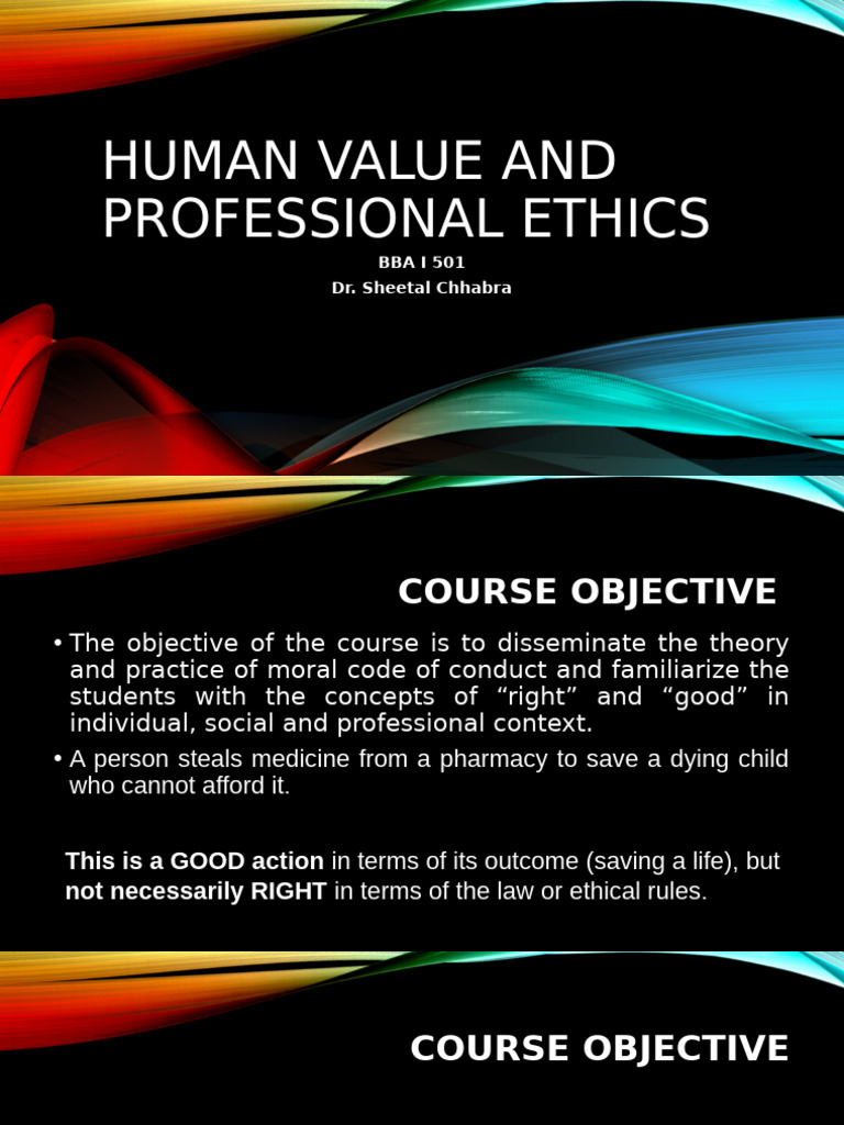 Human Values and Professional Ethics | PDF | Value (Ethics) | Integrity