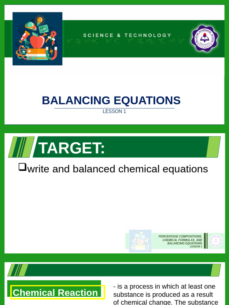 Balancing Chemical Equations Guide | PDF | Chemistry | Physical Sciences