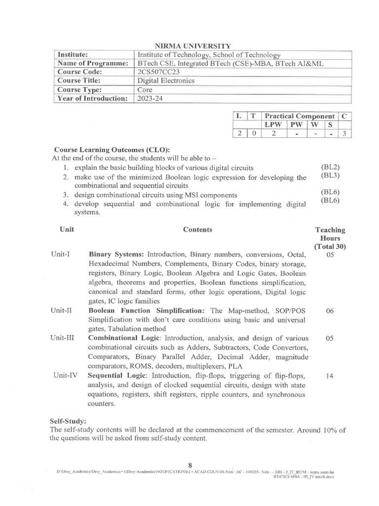 Syllabus 2 | PDF