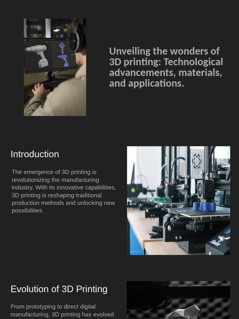 Unveiling The Wonders of 3D Printing | PDF