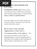 Cash Drill Procedure For Factory