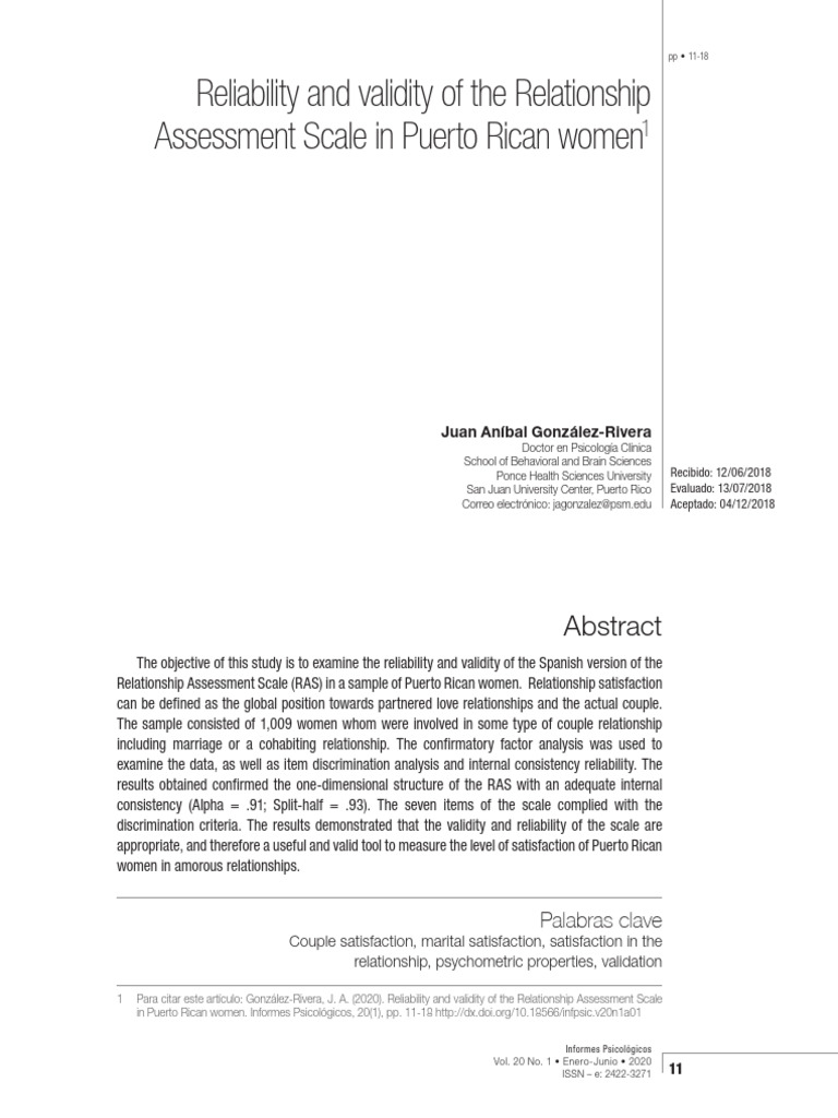 RAS Reliability in Puerto Rican Women | PDF | Applied Mathematics ...