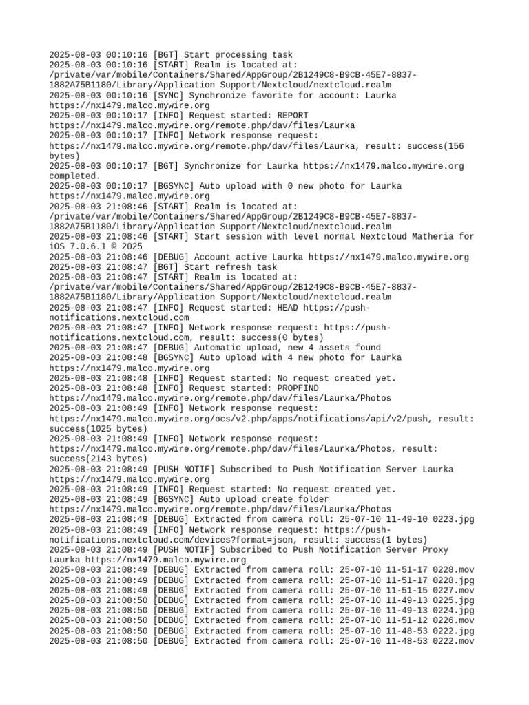 Nextcloud Sync Log for Laurka | PDF | Computer Engineering ...
