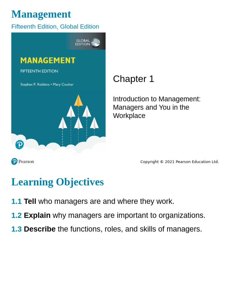 Topic 1 Introduction To Management - 0824 | PDF | Efficiency | Business