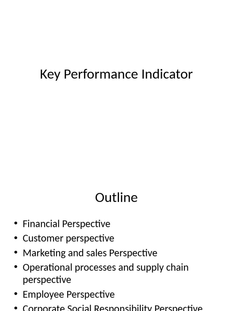 Key Performance Indicator | PDF | Return On Investment | Employment