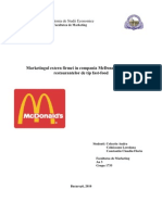 Marketingul Extern Firmei in Compania McDonald