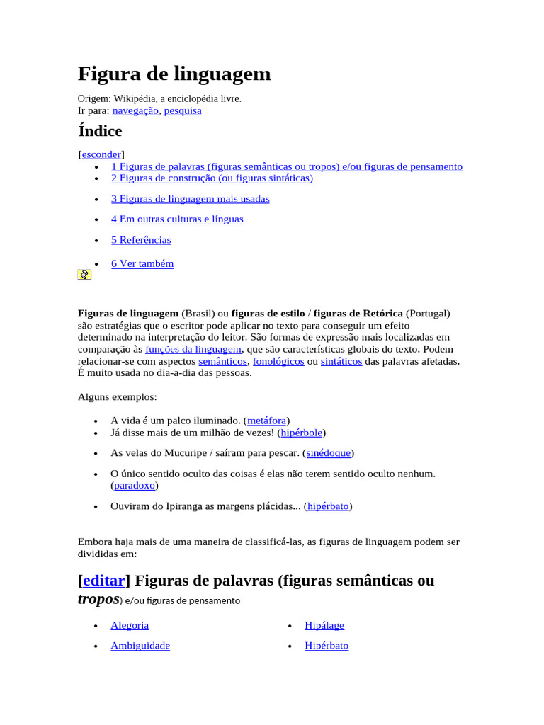 Alegoria como Figura de Linguagem | PDF | Alegoria | Metáfora