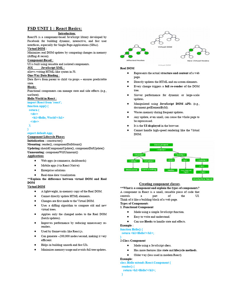 ReactJS Basics: Components & Props | PDF | Document Object Model ...