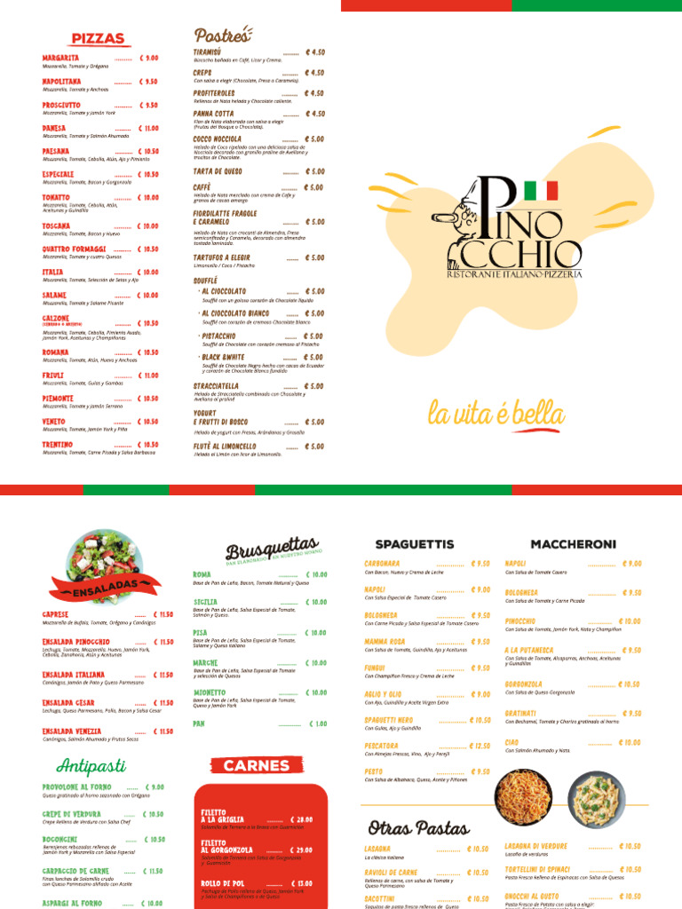 Menu Pinocchio | PDF