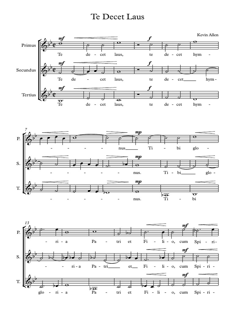 Te Decet Laus : Hymne Sacré | PDF