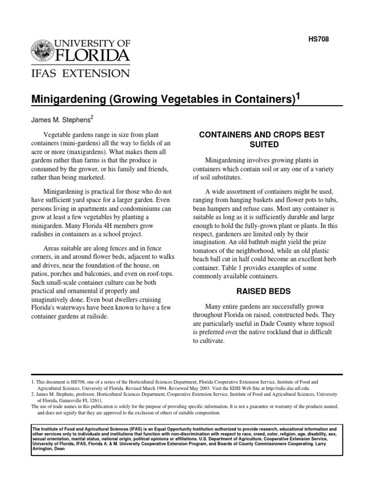 Container Vegetable Gardening Guide | PDF | Home & Garden