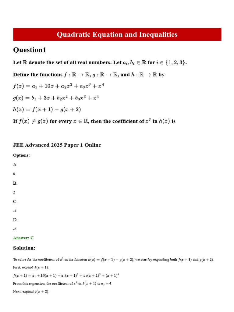 Selfstudys Com File | PDF | Polynomial | Quadratic Equation