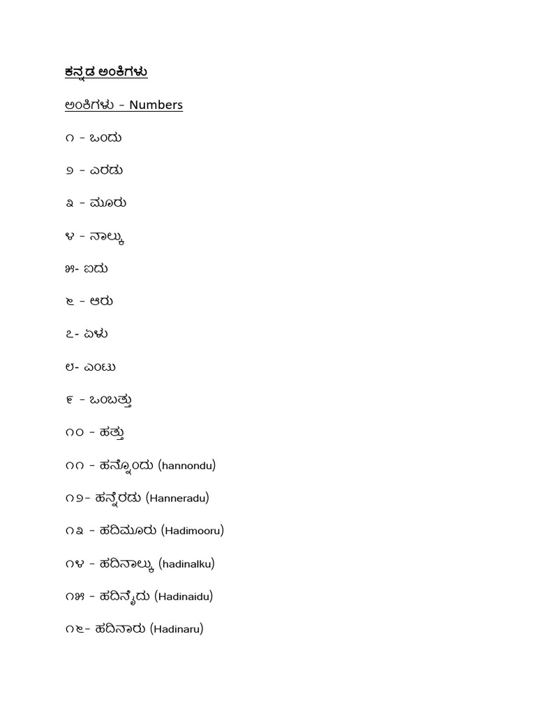 Number Names | PDF