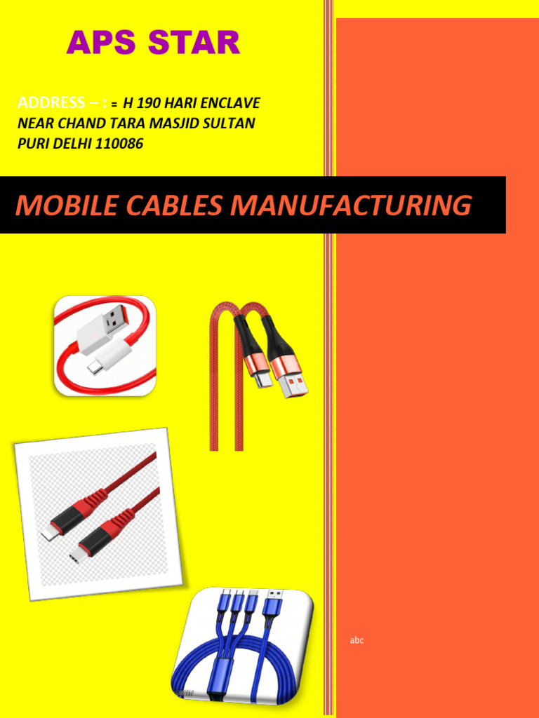 Aps Star: Mobile Cables Manufacturing | PDF